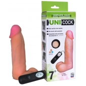Фаллическая насадка Харнесс UNICOCK 7  с вибрацией - 19 см. - LOVETOY (А-Полимер) - купить с доставкой в Северодвинске