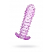 Гелевая фиолетовая насадка с шипами - 12 см. - Toyfa Basic - в Северодвинске купить с доставкой Гелевая фиолетовая насадка с шипами - 12 см. - Toyfa Basic - в Северодвинске купить с доставкой