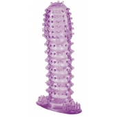 Гелевая фиолетовая насадка с шипами - 12 см. - Toyfa Basic - в Северодвинске купить с доставкой Гелевая фиолетовая насадка с шипами - 12 см. - Toyfa Basic - в Северодвинске купить с доставкой