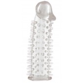 Прозрачная насадка на половой член с закрытой головкой и шипами - 12,5 см. - Toyfa Basic - в Северодвинске купить с доставкой