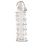 Гелевая прозрачная насадка с шипами - 12 см. - Toyfa Basic - в Северодвинске купить с доставкой