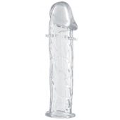 Гладкая прозрачная насадка с усиками под головкой - 12,5 см. - Toyfa Basic - в Северодвинске купить с доставкой Гладкая прозрачная насадка с усиками под головкой - 12,5 см. - Toyfa Basic - в Северодвинске купить с доставкой