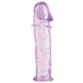 Гладкая фиолетовая насадка с усиками под головкой - 12,5 см. - Toyfa Basic - в Северодвинске купить с доставкой