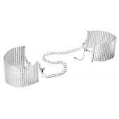 Серебристые наручники-браслеты Desir Metallique Handcuffs - Bijoux Indiscrets - купить с доставкой в Северодвинске