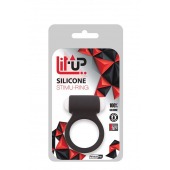 Чёрное эрекционное виброкольцо LIT-UP SILICONE STIMU RING 3 BLACK - Dream Toys - в Северодвинске купить с доставкой