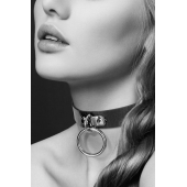 Узенький ошейник из полиуретана с кольцом - Bijoux Pour Toi - купить с доставкой в Северодвинске