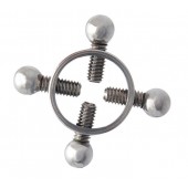 Серебристые зажимы для сосков на винтах - ToyFa - купить с доставкой в Северодвинске