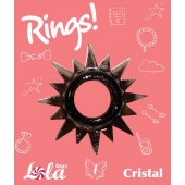 Чёрное эрекционное кольцо Rings Cristal - Lola Games - в Северодвинске купить с доставкой