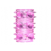 Розовая насадка на пенис Rings Armour - Lola Games - в Северодвинске купить с доставкой