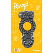 Чёрное эрекционное кольцо Rings Ringer - Lola Games - в Северодвинске купить с доставкой