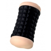 Двухсторонний мастурбатор JOS JANICE в черном цилиндре - JOS - в Северодвинске купить с доставкой