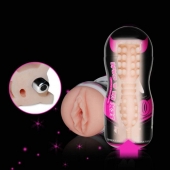 Мастурбатор-вагина Sex In A Can Vibra Vagina Tunnel - Lovetoy - в Северодвинске купить с доставкой