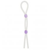 Прозрачное эрекционное кольцо-лассо SILICONE LASSO COCK RING DUAL BEADS - NMC - в Северодвинске купить с доставкой