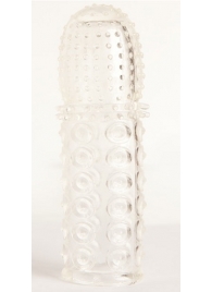 Прозрачная закрытая гелевая насадка - 13,5 см. - Toyfa Basic - в Северодвинске купить с доставкой Прозрачная закрытая гелевая насадка - 13,5 см. - Toyfa Basic - в Северодвинске купить с доставкой