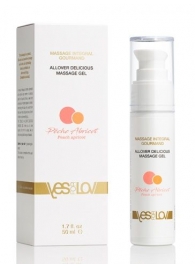 Универсальный массажный гель-смазка Allover Delicious Massage Gel с ароматом персика и аброкоса - 50 мл. - YESforLOV - купить с доставкой в Северодвинске