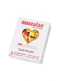 Жёлтые презервативы Masculan Ultra Tutti-Frutti с фруктовым ароматом - 3 шт. - Masculan - купить с доставкой в Северодвинске