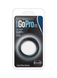 Черно-синее эрекционное кольцо Silicone Go Pro Cock Ring - Blush Novelties - в Северодвинске купить с доставкой