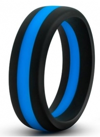 Черно-синее эрекционное кольцо Silicone Go Pro Cock Ring - Blush Novelties - в Северодвинске купить с доставкой
