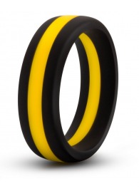 Черно-желтое силиконовое эрекционное кольцо Silicone Go Pro Cock Ring - Blush Novelties - в Северодвинске купить с доставкой