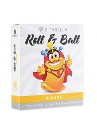 Стимулирующий презерватив-насадка Roll   Ball Banana - Sitabella - купить с доставкой в Северодвинске