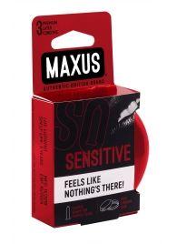 Ультратонкие презервативы в железном кейсе MAXUS Sensitive - 3 шт. - Maxus - купить с доставкой в Северодвинске