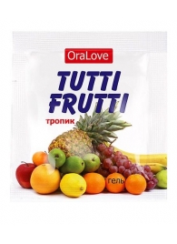 Пробник гель-смазки Tutti-frutti со вкусом тропических фруктов - 4 гр. - Биоритм - купить с доставкой в Северодвинске