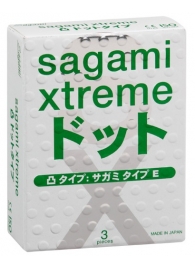 Презервативы Sagami Xtreme SUPER DOTS с точками - 3 шт. - Sagami - купить с доставкой в Северодвинске