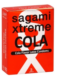 Ароматизированные презервативы Sagami Xtreme COLA - 3 шт. - Sagami - купить с доставкой в Северодвинске