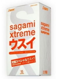 Ультратонкие презервативы Sagami Xtreme SUPERTHIN - 15 шт. - Sagami - купить с доставкой в Северодвинске