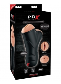 Мастурбатор в колбе с двумя тоннелями Double Penetration Vibrating Stroker - Pipedream - в Северодвинске купить с доставкой