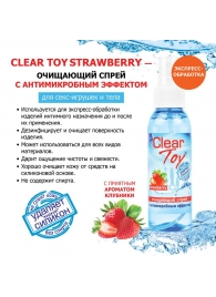 Очищающий спрей для игрушек CLEAR TOY Strawberry - 100 мл. - Биоритм - купить с доставкой в Северодвинске