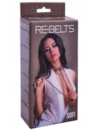 Коричневый поводок и чокер с кольцом Sofi - Rebelts - купить с доставкой в Северодвинске