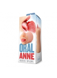 Телесный мастурбатор-ротик с язычком Oral Anne - Blush Novelties - в Северодвинске купить с доставкой