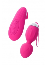 Розовые виброшарики TELLA с пультом-стимулятором - ToyFa в Северодвинске Розовые виброшарики TELLA с пультом-стимулятором - ToyFa
