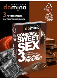 Презервативы для орального секса DOMINO Sweet Sex с ароматом шоколадного мусса - 3 шт. - Domino - купить с доставкой в Северодвинске