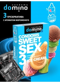 Презервативы для орального секса DOMINO Sweet Sex с ароматом мороженого - 3 шт. - Domino - купить с доставкой в Северодвинске