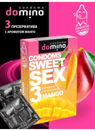 Презервативы для орального секса DOMINO Sweet Sex с ароматом манго - 3 шт. - Domino - купить с доставкой в Северодвинске