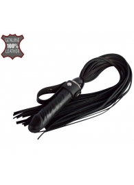 Черная плеть  Ковбой  с ручкой-фаллосом - 55 см. - Sitabella - купить с доставкой в Северодвинске