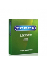 Текстурированные презервативы Torex  С точками  - 3 шт. - Torex - купить с доставкой в Северодвинске