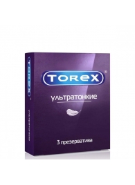 Презервативы Torex  Ультратонкие  - 3 шт. - Torex - купить с доставкой в Северодвинске