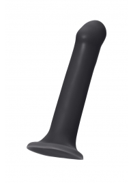 Черный фаллос на присоске Silicone Bendable Dildo L - 19 см. - Strap-on-me - купить с доставкой в Северодвинске