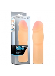 Телесная насадка-удлинитель на пенис PERFORMANCE 1.5INCH COCK XTENDER - 16 см. - Blush Novelties - в Северодвинске купить с доставкой