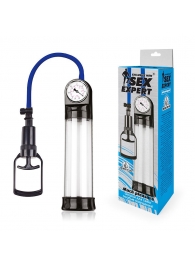 Прозрачная вакуумная помпа Sex Expert с манометром - Sex Expert - в Северодвинске купить с доставкой