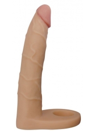 Телесная насадка-фаллоимитатор для двойного проникновения - 17 см. - Lovetoy - купить с доставкой в Северодвинске