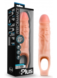 Телесный реалистичный фаллоудлинитель 9 Inch Silicone Cock Sheath Penis Extender - 22,86 см. - Blush Novelties - в Северодвинске купить с доставкой