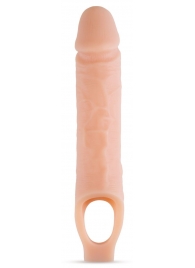 Телесный реалистичный фаллоудлинитель 10 Inch Silicone Cock Sheath Penis Extender - 25,4 см. - Blush Novelties - в Северодвинске купить с доставкой