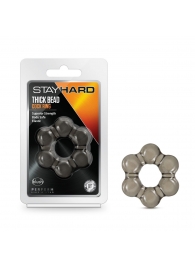 Дымчатое эрекционное кольцо Stay Hard Thick Bead Cock Ring - Blush Novelties - в Северодвинске купить с доставкой