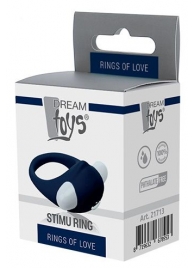 Гладкое синее эрекционное виброкольцо STIMU RING - Dream Toys - в Северодвинске купить с доставкой