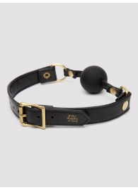 Черный кляп-шар Bound to You Faux Leather Ball Gag - Fifty Shades of Grey - купить с доставкой в Северодвинске Черный кляп-шар Bound to You Faux Leather Ball Gag - Fifty Shades of Grey - купить с доставкой в Северодвинске