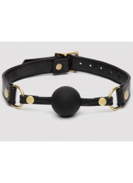 Черный кляп-шар Bound to You Faux Leather Ball Gag - Fifty Shades of Grey - купить с доставкой в Северодвинске Черный кляп-шар Bound to You Faux Leather Ball Gag - Fifty Shades of Grey - купить с доставкой в Северодвинске